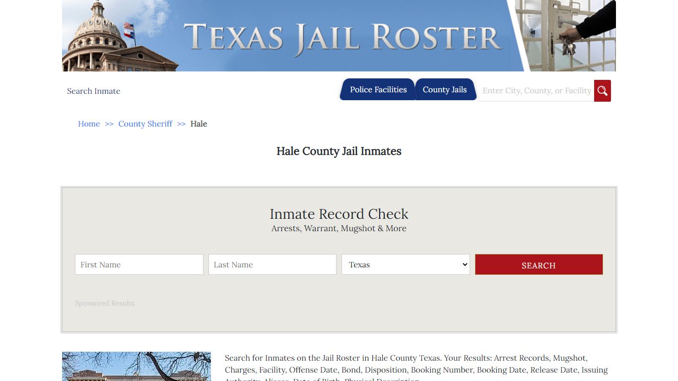 Hale County Jail Inmates - Jail Roster Search